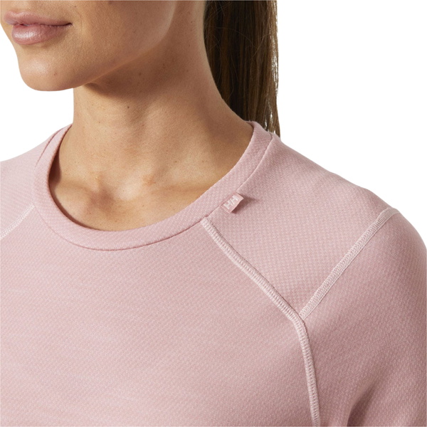 2025 Helly Hansen Womens Lifa Merino Midweight Crew Base Layer 49378 - Pink Salt